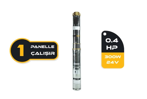 Mexxsun 0.4 HP / 300W / 24V DC Dalgıç Pompa (3RDC3-35-24-300) ürün görseli 1