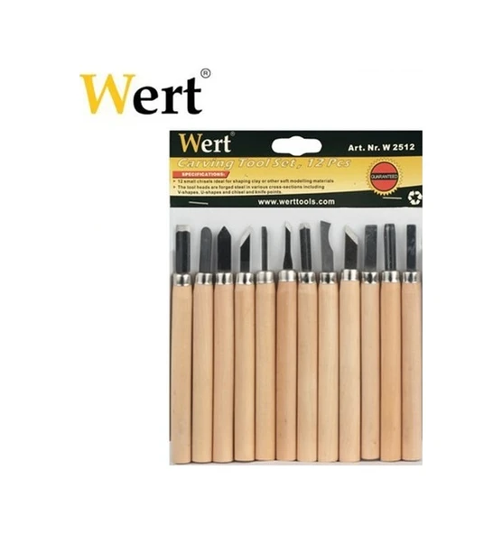 WERT AHŞAP OYMA SETİ 12 PARÇA 2512 ürün görseli 1