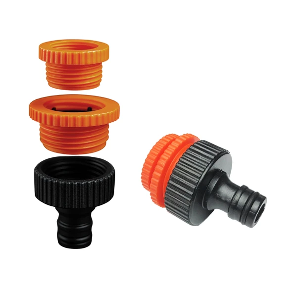 Adaptör 3 Farklı Ölçülü Hortum Bağlantı Aparatı Eki 1/2" - 3/4" - 1" MD306 Bahçe Hortum Ucu Plastik ürün görseli 1