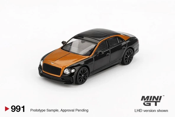 Mini GT Bentley Flying Spur Orange Flame / Onyx 991 - Resim 2