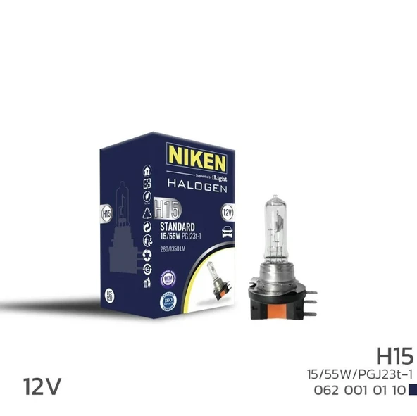 12V H15 15W/55W Halojen Ampul PGJ23T-1 ürün görseli 1