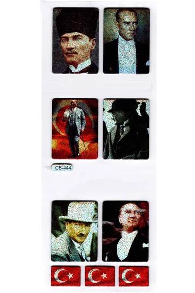 Sticker Kabartmalı Sticker Defter Planlayıcı Etiket (cb444) 16x7 cm- Atatürk ürün görseli 1