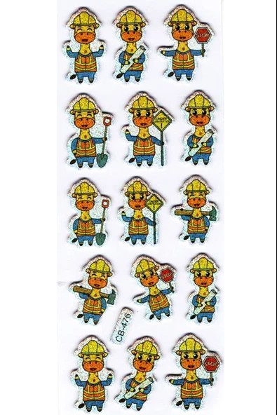 Sticker Kabartmalı Sticker Defter Planlayıcı Etiket (cb476) 16x7 cm- işçi Zürafa ürün görseli 1