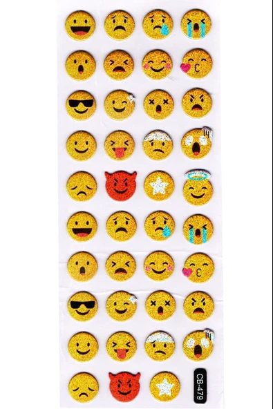 Sticker Kabartmalı Sticker Defter Planlayıcı Etiket (cb479) 16x7 cm- Komik Emoji ürün görseli 1