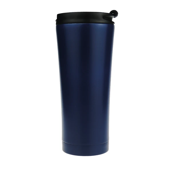 Paslanmaz Çelik Termos Bardak 450 ml – Sızdırmaz Kapaklı Seyahat Mug Lacivert ürün görseli 1