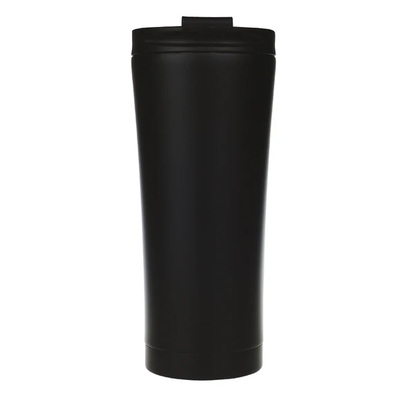 Paslanmaz Çelik Termos Bardak 450 ml – Sızdırmaz Kapaklı Seyahat Mug Siyah ürün görseli 1