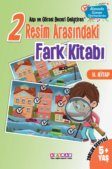 Algı ve Görsel Beceri Geliştiren 2 Resim Arasındaki Fark Kitabı ürün görseli 1