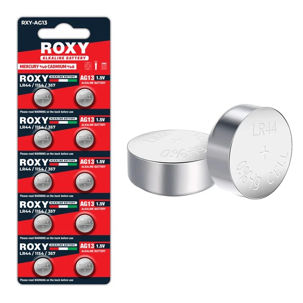 Roxy RXY-AG13 LR44/1154/357 1.5 Volt Alkaline Düğme Pil ürün görseli 1