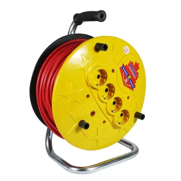 Hiva 4lü Elektrik Seyyar Makaralı Uzatma Kablo 3x1.5mm 50m ürün görseli 1