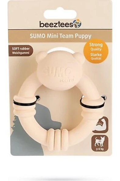 Beeztees Sumo Mini Dental Oyuncak Pembe 9,5x10,5cm ürün görseli 1