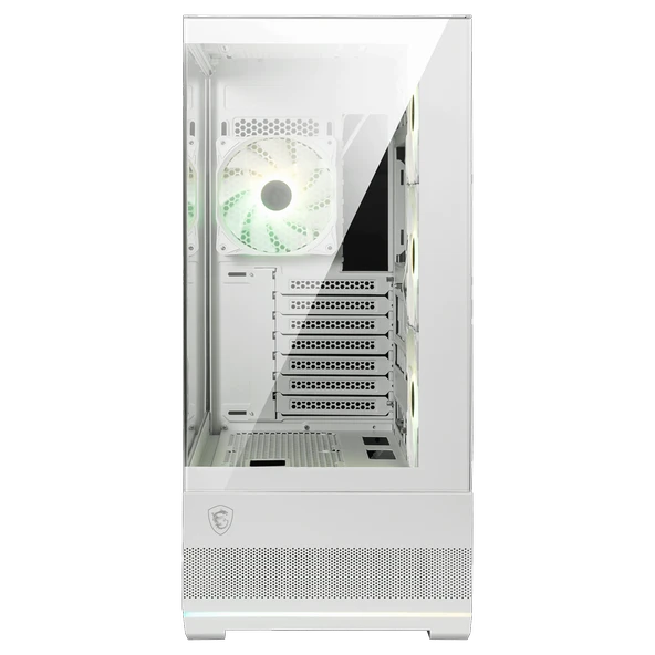 MSI MAG PANO 110R PZ TEMPERLI CAM 3X120MM 1X120MM ARGB FAN ATX BEYAZ PANORAMIK GAMING BILGISAYAR KASASI ürün görseli 1