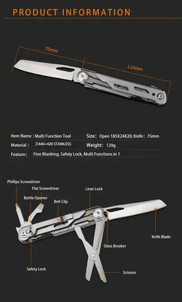 Grand Harvest GHK6B-P01 Easy Carry Multi Tool - Resim 3