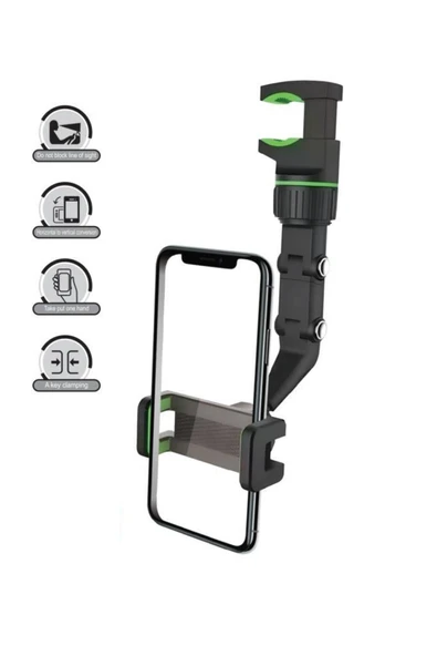 014 360° Telefon Tutucu Dikiz Aynası Evrensel 360° Dönen Araba Telefon Tutucusu ürün görseli 1