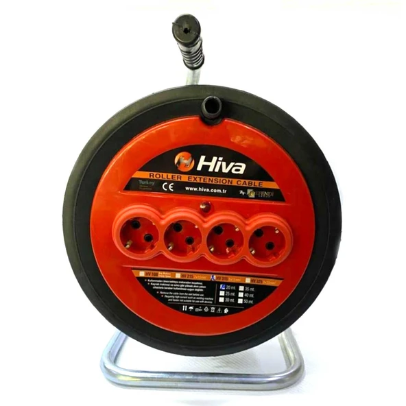 Hiva 4lü Elektrik Seyyar Makaralı Uzatma Kablo 3x1.5mm 30m ürün görseli 1