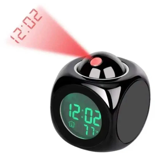 Projeksiyonlu LED Çalar Saat Büyük Kırmızı Zaman Gösterimi, Sıcaklık ve Çoklu Alarm, LCD Ekran ürün görseli 1