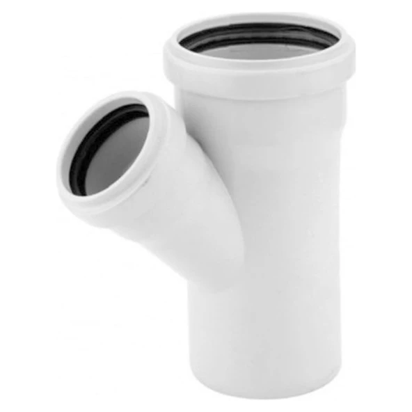 Berk Plastik PVC Pimaş Çatal Atıksu Boru Ekleme Parçaları 110x50 ürün görseli 1
