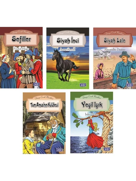 Parıltı Yayınları Sefiller-Siyah Inci-Siyah Lale-Tom Amca'nın Kulübesi-Yeşil Işık ürün görseli 1