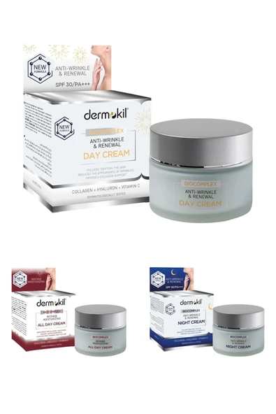 Dermokil Anti Age All Day&Night&Day 3x50 Ml Krem Set ürün görseli 1