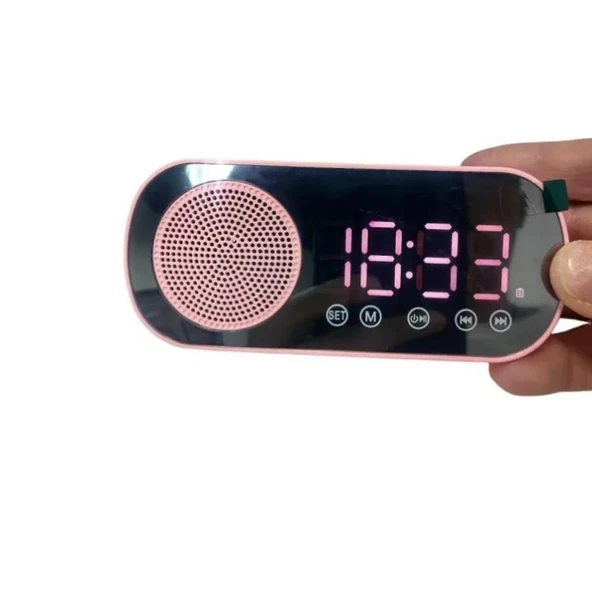 Akıllı Çalar Saat FM Radyo BT Modu Çift Alarm Şarj Edilebilir Pil Parlaklık Ayarlı Tasarım ürün görseli 1