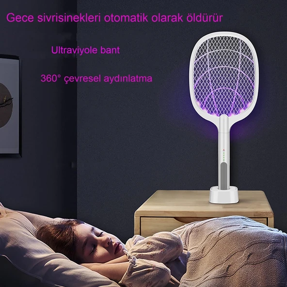 Güvenli Elektrikli Sivrisinek Kovucu USB Şarjlı 3 Katmanlı Koruma Yüksek Gerilim Teknolojisi ürün görseli 1