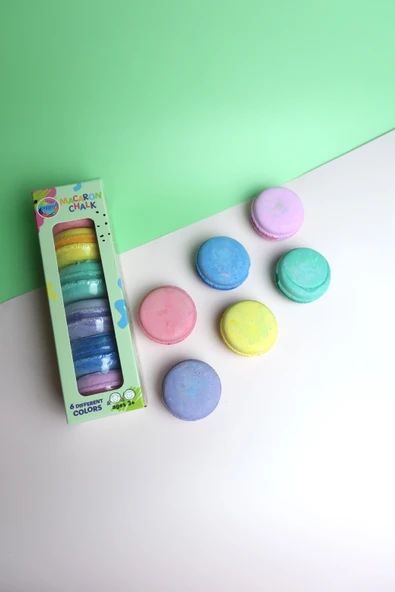 6 lı Renkli Yumuşak Macaron Tebeşir Seti ürün görseli 1
