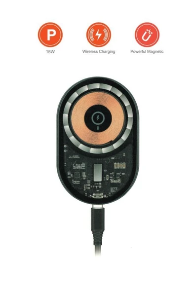 W13 Kablosuz Araç İçi Telefon Tutucu Ve Telefon Şarj Cihazı Siyah ürün görseli 1