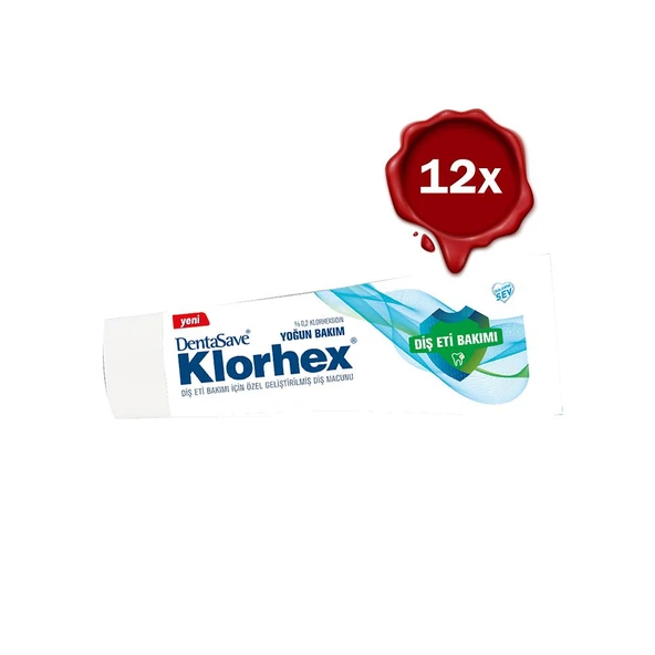 Dentasave Klorhex Diş Macunu Yoğun Bakım 75 ml x 12 ürün görseli 1