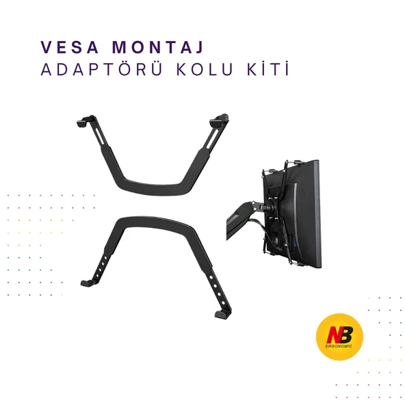 DailyTech ZENO MP1 VESA Montaj Adaptörü Kolu Kiti - ürün görseli 1