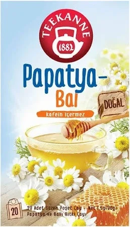TEEKANNE BİTKİ ÇAYI PAPATYA BAL KAFEİN İÇERMEZ 20Lİ 1,5GX20:30GR DOĞAL ürün görseli 1