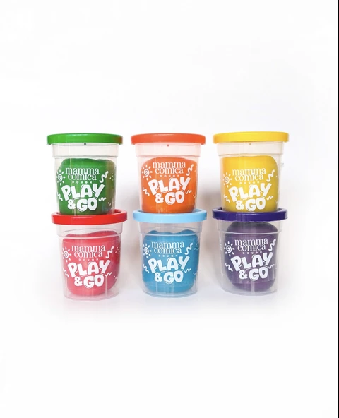 Play & Go 6 lı Doğal Oyun Hamuru Seti (6 Renk X 75 gr) ürün görseli 1