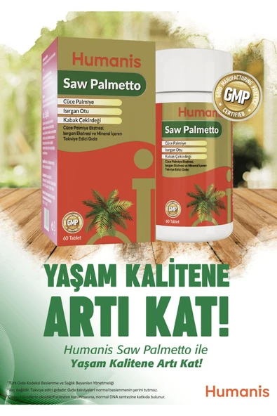 Humanis Saw Palmetto Isırgan ve Bitki Ekstreleri İçeren 60 Tablet ürün görseli 1