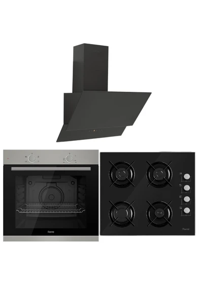FERRE XE SERİSİ SİYAH ANKASTRE SET (XE61MDV-2140-SFMM600) ürün görseli 1