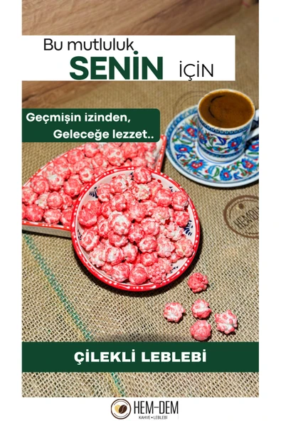 Hemdem Çilekli Leblebi Draje 250 gr - Çıtır Leblebi, Tatlı Çilek Aroması ürün görseli 1