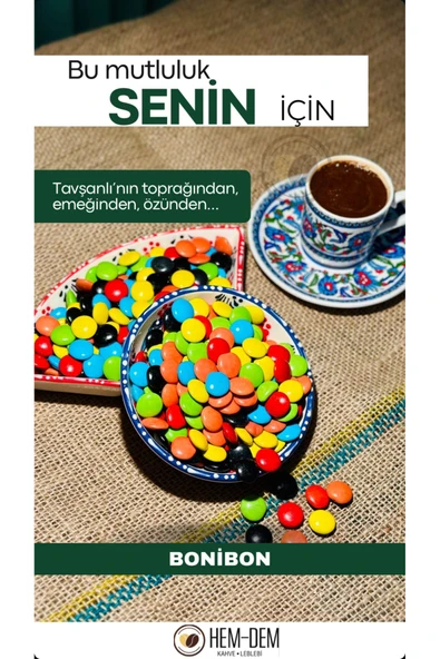 Hemdem Renkli Bonibon 250 g , Çikolata Draje Çıtır, Lezzetli ve Eğlenceli ürün görseli 1