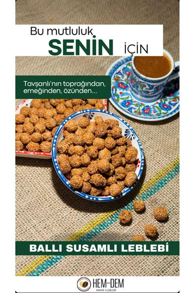 Hemdem Ballı Susamlı Leblebi 400 g , Doğal Çıtır, Lezzetli ve Sağlıklı Atıştırmalık ürün görseli 1