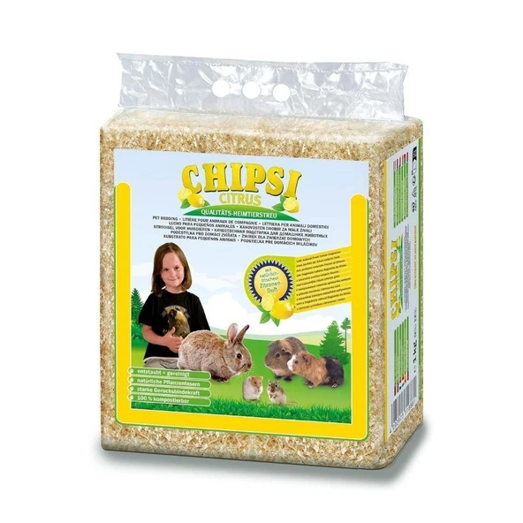 Chipsi  Kemirgenler İçin Limonlu Talaş 60 Lt ürün görseli 1