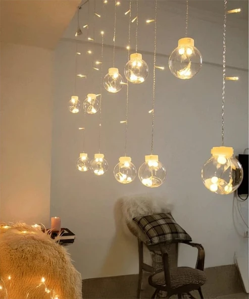 Top Perde Dekoratif Led -  3 Metre - Animasyonlu - Resim 3