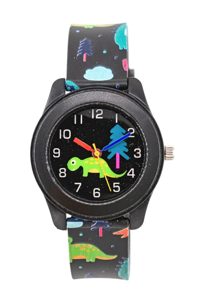 Sevimli Dinazor Figürlü Siyah Renk Çocuk Saati Analog ST-304406 ürün görseli 1