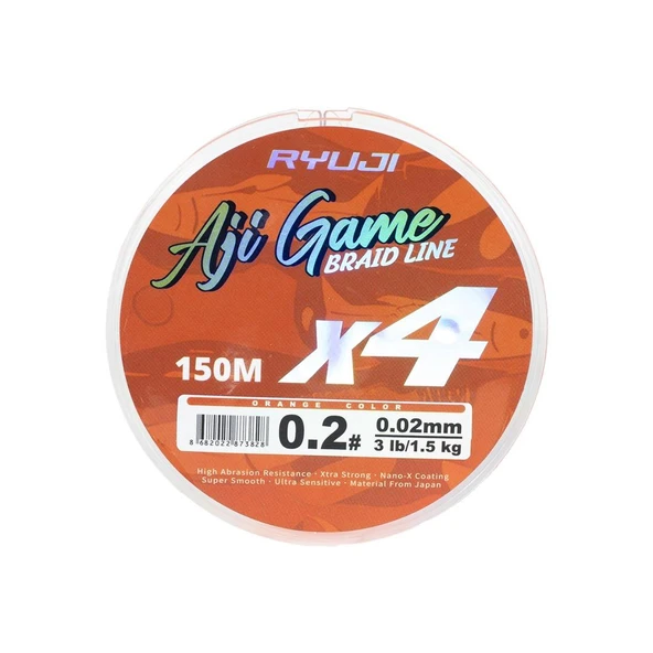 Ryuji Aji Game 4X 150M Orange İp Misina ürün görseli 1