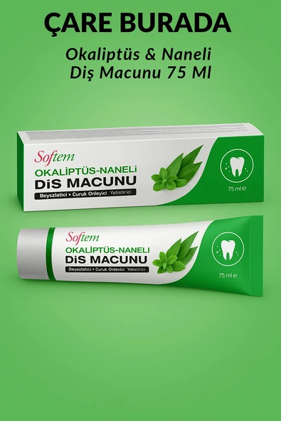 Okaliptüs & Naneli Diş Macunu 75 Ml (Beyazlatıcı & Çürük Önleyici & Yatıştırıcı) ürün görseli 1