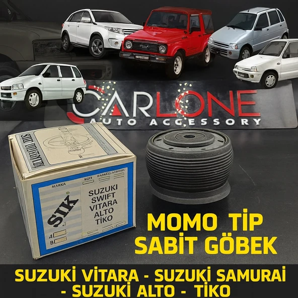 Suzuki Swift-Alto-Vitara-Samurai-Tiko İçin Özel Spor Direksiyon Göbeği Momo Tip ürün görseli 1