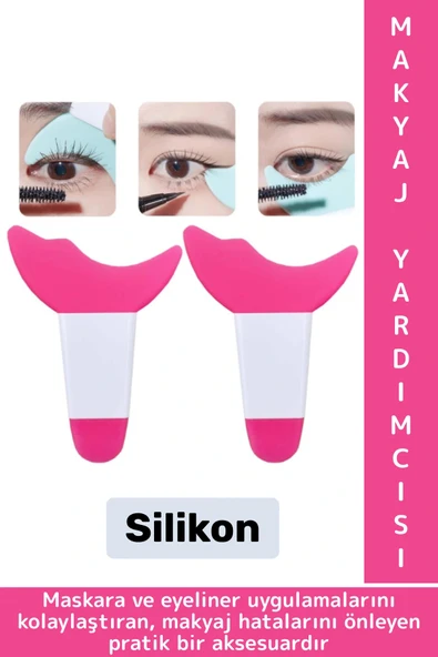 Kompakt Makyaj Hatası Önleyen Maskara Eyeliner Kolaylaştıran Yumuşak Silikon Göz Makyajı Yardımcısı ürün görseli 1