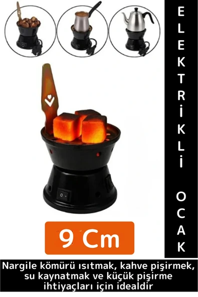 Kompakt Kamp Outdoor Nargile Kömürü Kahve Su Kaynatma Dayanıklı Gövde Elektrikli Mini Ocak 9 Cm ürün görseli 1
