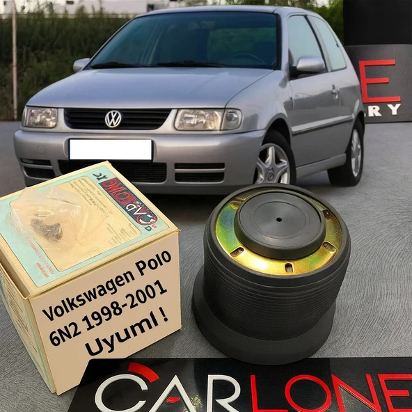 Volkswagen Polo 6n2 1998-2001 Arası Uyumlu Sabit Spor Direksiyon Göbeği Momo Tip ürün görseli 1