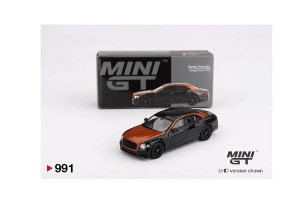 Mini GT Bentley Flying Spur Orange Flame / Onyx 1/64 Model Araba - Resim 3