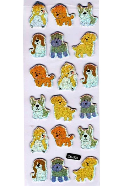 Sticker Kabartmalı Sticker Defter Planlayıcı Etiket (cb531) 16x7 cm- Sevimli Köpekler ürün görseli 1