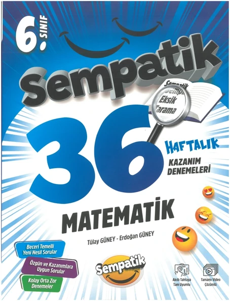 Ünlüler Karması 6.Sınıf Matematik Sempatik 36 Haftalık Kazanım Denemeleri ürün görseli 1