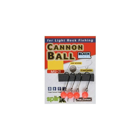 Spiinx Cannon Ball Mafsallı Pembe UV Jighead ürün görseli 1