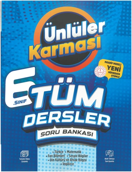 Ünlüler Karması 6. Sınıf Tüm Dersler Soru Bankası Yeni ürün görseli 1