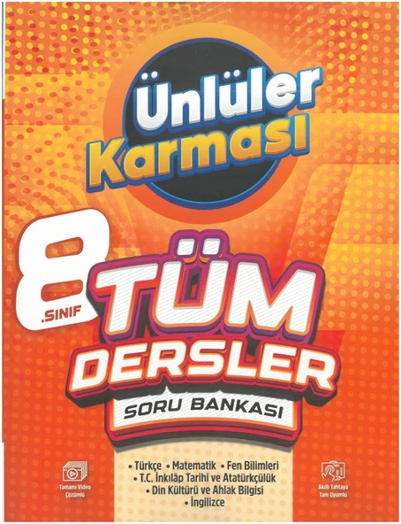 Ünlüler Karması 8. Sınıf Tüm Dersler Soru Bankası Yeni ürün görseli 1